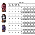 thumbnail image 2 of KZKR Women's Round Neck Pullover Long Sleeve Casual Loose Shirt Plaid Printed Curved Hem Slit Top, 2 of 3