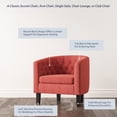 thumbnail image 4 of BELLEZE Elegant Tufted Barrel Accent Chair - Berlinda (Burgundy), 4 of 7