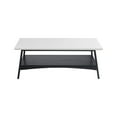 thumbnail image 3 of Madison Park Parker 48" Rectangular Solid Wood Coffee Table in Black/Off White, 3 of 7