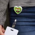 thumbnail image 2 of Sesame Street Oscar The Grouch Face Heart Lanyard Retractable Reel Badge ID Card Holder, 2 of 4