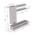 thumbnail image 3 of Fly H2 35TV Wall Mounted Floating Modern Entertainment Center, 3 of 5
