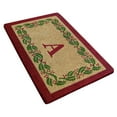 thumbnail image 3 of Nedia Home O2252S Heavy Duty 22 x 36 in. Coco Mat - Holly Ivory Border  Monogrammed S, 3 of 11