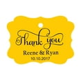 thumbnail image 1 of 100 PCS Thank You Custom Made Hang Tags Personalized Wedding Favor Gift Paper Tags, 1 of 1