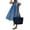 Nh04-Blue, variant on Boho Wedding Dress, Tank Casual Crew Neck Ruffle Flutter Sleeve Elegant Classy Guest Dresses For Women Plus Size Tops Dressy Bohemian Dresses Halter Spring Dresses Outfits (XXL, Black) ZMTing