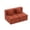 Rust (2 Armless Seaters+2 Pillows), variant on BEHOST 130" Oversized Modular Sectional Sofa for Living Room, Flexible Combination U Shaped Chenille Cloud Couch, Dark Gray