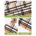 thumbnail image 4 of Orange Black Plaid Bar Stool Covers Set of 4, Farmhouse Orange Black Checkered Stretch Washable Bar Chair Covers with Backs, Removable Pub Counter Height Chair Cover for Kitchen Dining Room Cafe, 4 of 7