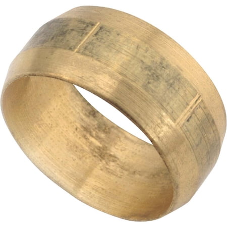 Anderson Metals 1/8 In. Low Lead Brass Compression Sleeve (5-Pack) Pack of 10