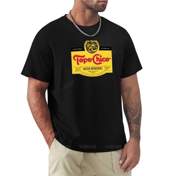Camiseta con cuello redondo para hombre camisa de manga corta tops de algodón color negro