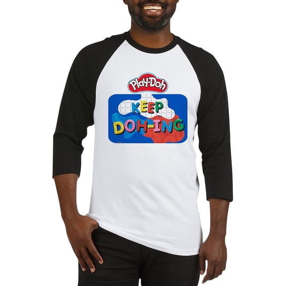 CafePress - Play Doh Keep Doh Ing Baseball Jersey - Cotton Baseball Jersey, 3/4 Raglan Sleeve Shirt