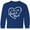 Royal Bue, variant on I Love My Aunt and Uncle in White Chalk Heart Long Sleeve Youth T-Shirt
