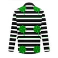 thumbnail image 6 of Levmjia Men's Suit Jacket Corduroy Blazer St. Patrick's Day Green Shamrocks Print Single - Breasted Pocket Stretch S - 4XL Formal Casual Party Outfit, 6 of 8