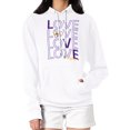 thumbnail image 4 of Women's G-III 4Her by Carl Banks  White Minnesota Vikings Love Graphic Pullover Hoodie, 4 of 5