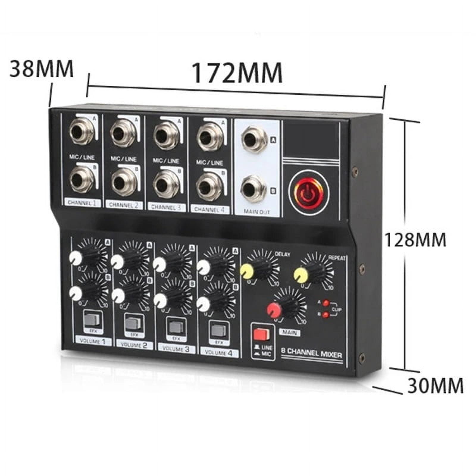 Mixer Professional 8 Channel Console Dj Digital Center Mobile Interface Portable Sound Frequency Table Amplify Card Mixing ,Precision Control