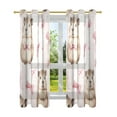 thumbnail image 7 of Yayeee Window Curtains Set of 2 for Living Room Light Filtering 63"x42", Capybara Bow Pattern, 7 of 7