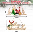 thumbnail image 2 of 2 piezas de placa de madera para Navidad, letrero para colgar en la pared, letrero de madera con forma de reno de Papá Noel, decoración de árbol de Navidad de madera, 2 of 4