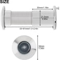 thumbnail image 2 of Door Viewer Peephole, 220-degree Door Viewer, 7/8 Inch Pipe Diameter Peephole with Privacy Cover for 1-3/8" to 2-3/8" Doors (Silver), 2 of 5