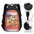 thumbnail image 3 of Disketp Not All Who Wander Are Lost Mochila de Viaje Estampada para Laptop con Puerto de Carga USB, Mochila Impermeable para Computadora – Regalo para Hombres y Mujeres, 3 of 7