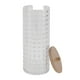 thumbnail image 5 of Unique Bargains 1 Pc Soporte para Hisopos de Algodón Cilíndrico con Patrón de Diamante y Tapa de Bambú Transparente Tono de Madera, 5 of 6