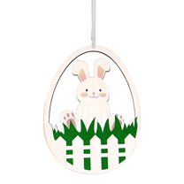 (Clearance) pdqouc Easter Bunny Logo Hanging Wall Easter Egg Bunny Wooden Door Sign Cute Easter Bunny Theme Door Window Hanging Decorations Indoor Outdoor Spring Decor