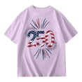 thumbnail image 4 of FYDUU T-Shirts Filles 4 Juillet T-Shirts Été T-Shirts Oversize T-Shirts Graphiques Jour de l'Indépendance T-Shirts Col Rond Manches Courtes T-Shirts Décontractés Hauts Élégants T-Shirts, 4 of 4