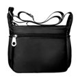 thumbnail image 4 of Women Multi Pockets Crossbody Bag Waterproof Nylon Single Shoulder Bag Travel Purses Handbags,Black, 4 of 5