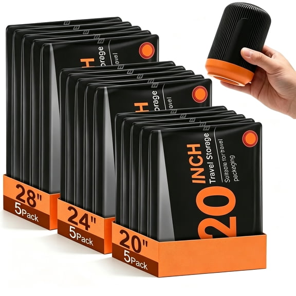 VAMOUT Vacuum Storage Bags with Rechargeable Electric Pump, 15 Pack Space Saver Vacuum Seal Bags for Travel & Home, Compression for Clothes, Bedding, Luggage