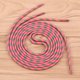 thumbnail image 3 of 2 cordones planos de repuesto para deportes al aire libre, jacquard de alta densidad, redondos, para zapatillas deportivas (rosa y verde), 3 of 6