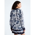 thumbnail image 4 of Free Assembly Women's and Women’s Plus Pineapple Print Shirt with Long Sleeves, Sizes XS-4X, 4 of 6