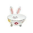 thumbnail image 2 of PONPRNGY Easter Bunny Candy Dish Ceramic Easter Candy Bowl Fruit Salad Dessert Bowl Snack Serving Bowl Bunny Home Decoration, 2 of 6