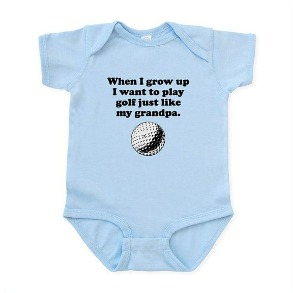 CafePress - Play Golf Like My Grandpa Body Suit - Baby Light Bodysuit, Size Newborn - 24 Months