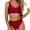 Wine, variant on Womens Bikini Swimsuits Two Piece Bathing Suits Modest Triangle Bottoms Swimwear for Holiday,Green,S
