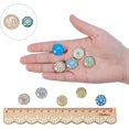 thumbnail image 3 of Mixed Pattern Glass Flatback Cabochons for DIY Projects Half Round/Dome Mixed Color 18x5mm, 3 of 8