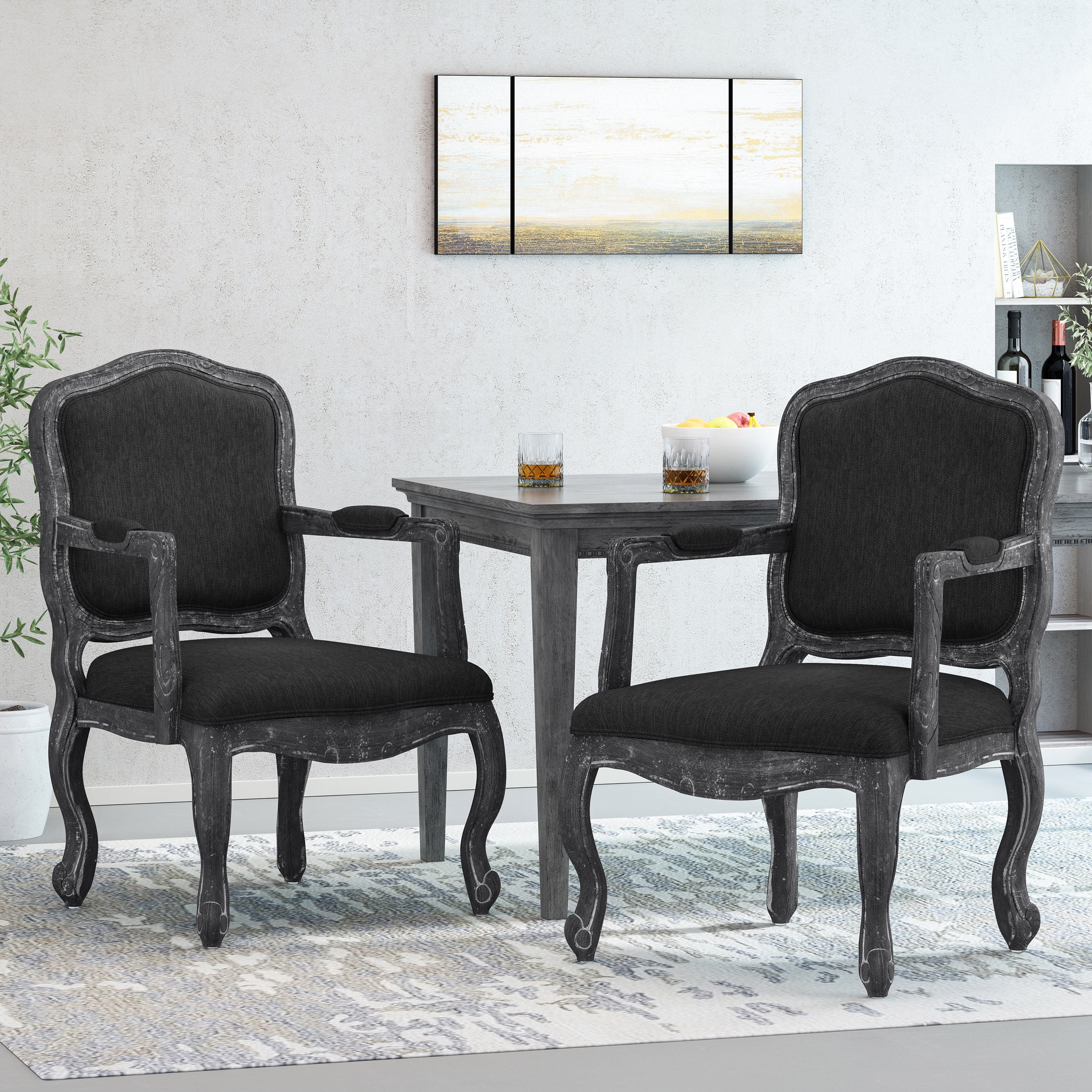 Stene round best sale upholstered dining chair