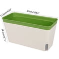 thumbnail image 3 of Double Layer Plant Pot Self Watering Plant Pot Rectangle Double Layer Indoor Flower Herb Succulent Planter Box, 3 of 11