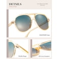 thumbnail image 4 of KALIYADI Aviator Sunglasses for Women,Retro Square Sun Glasses with 70s Vintage Style and UV Protection 2 Pack, 4 of 8