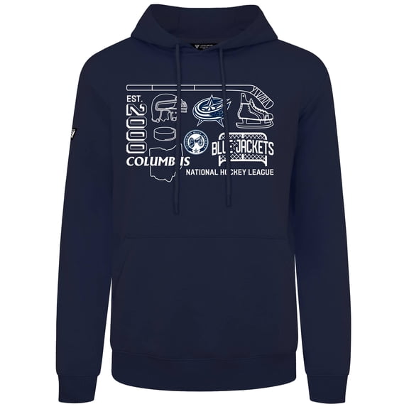 Men's Levelwear  Navy Columbus Blue Jackets Podium Campaign Pullover Hoodie