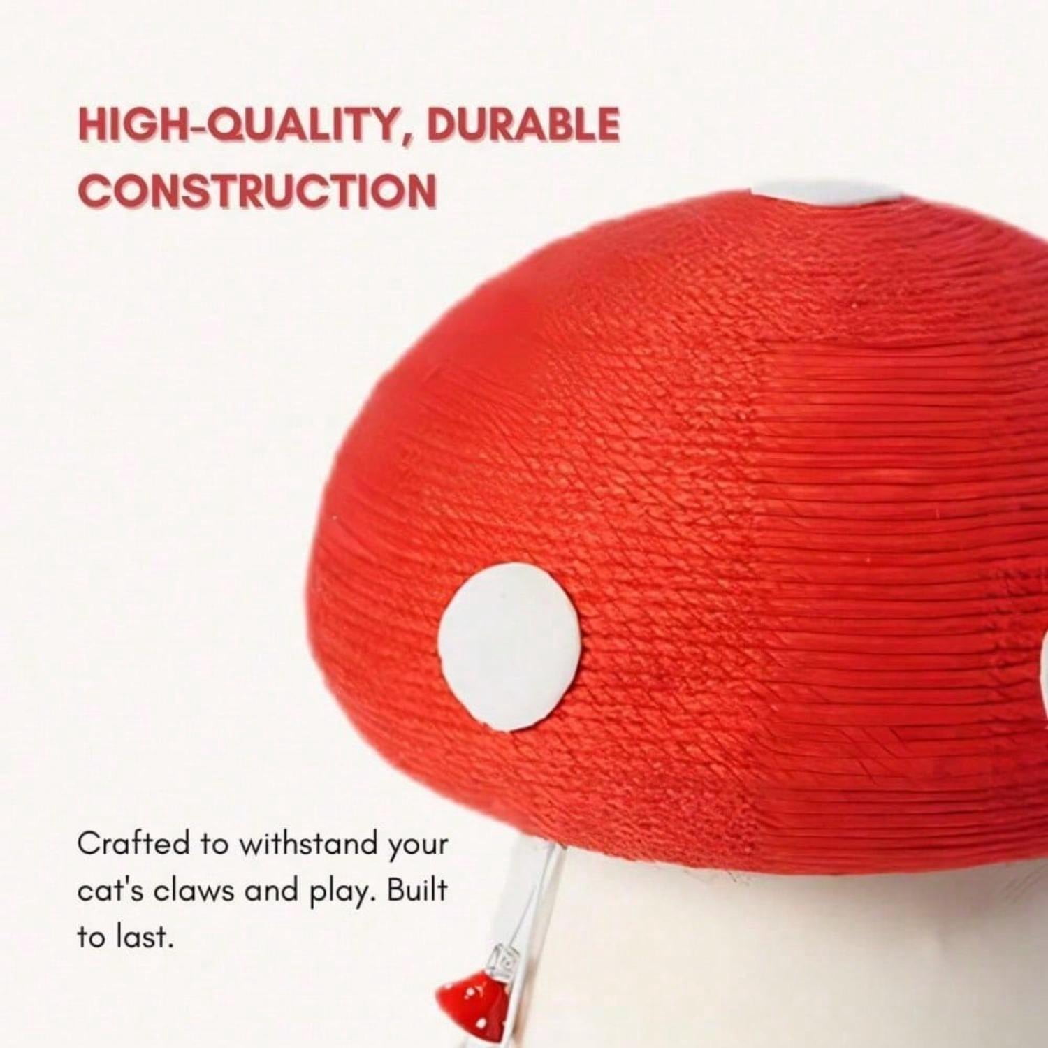 Mushroom Cat Scratching Post - Unique Design, Sisal-Wrapped, Ideal For Medium And Small Cats, No Assembly Required Cat Stuff  Cat Tree Tower Cat Toys
