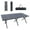 Black, variant on Meghna Folding Portable Picnic Camping Table Size 45.66*23.62*17.32 in Black Steel Roll-up Table with Easy Carrying Bag for Outdoor Camping Beach Backyard BBQ,Patio, Picnic