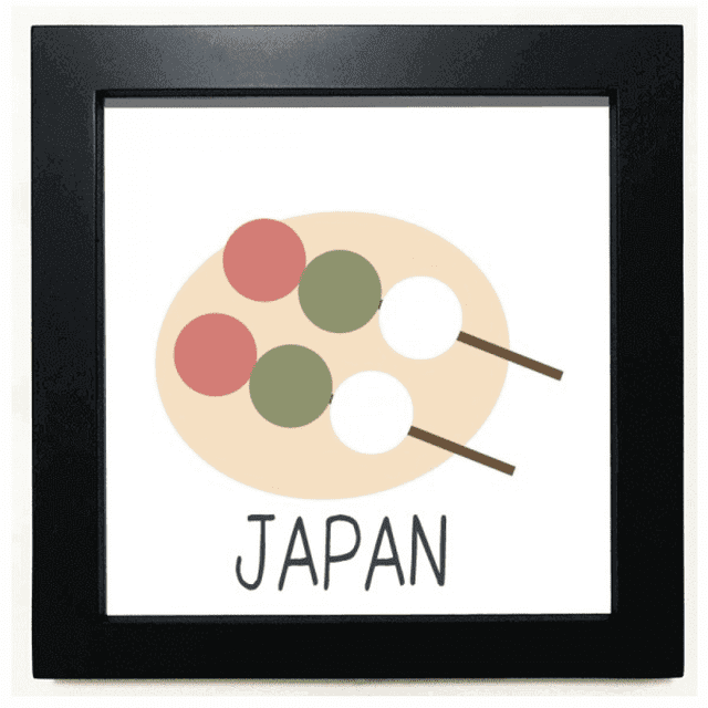 Traditional Japanese local snack ball Black Square Frame Picture Wall Tabletop