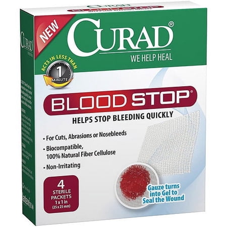GAUZE,BLOODSTOP,CURAD,1"X1",4/BX