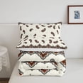 thumbnail image 5 of Homewish Vintage Boho Paisley Twin Comforter Sets,Bohemian Damask Floral Bedding Set,Cream,Reversible,2pcs,1 Comforter and 1 Pillowcase, 5 of 7