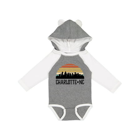 

Inktastic Charlotte North Carolina Skyline Gift Baby Boy or Baby Girl Long Sleeve Bodysuit