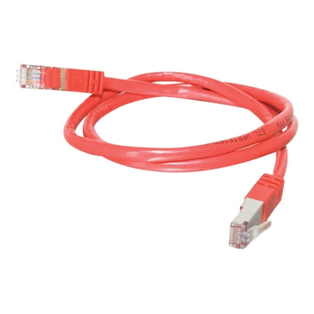 C2G Cat5e Molded Shielded (STP) Network Patch Cable - patch cable - 10 ft - red price history on PriceWatchPro