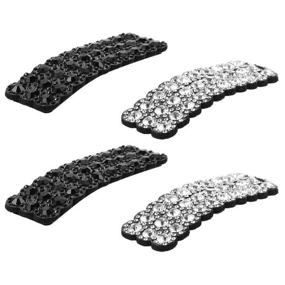 Niceauty 4pcs Crystal Hair Barrettes Women Rectangular Hair Accessories for Party Use