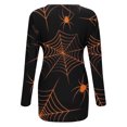 thumbnail image 5 of Tops Para Mujer Elegante Blusa Casual Camisas de Manga Larga Cuello Redondo Bolsillo Suelto Cosplay Impreso Odeerbi ODB165429, 5 of 5