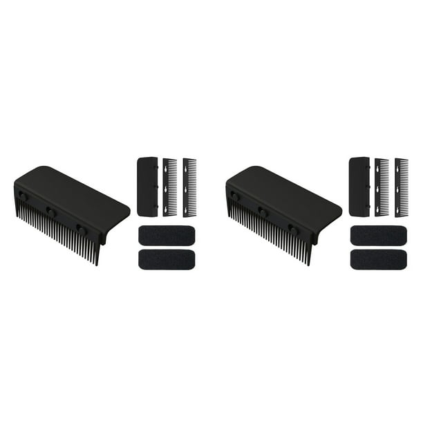 2X Peine de Plancha con Clip, Peine de Agarre para Plancha, Peine Alisador de Pelo, para Plancha Negra