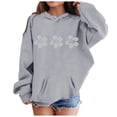 thumbnail image 2 of Mercatoo Sweatshirts for Teen Girls Long Sleeve Floral Print Casual Graphic Hoodies Drawstring Oversized Pullover, 2 of 4