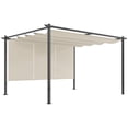 thumbnail image 1 of Outsunny Auvent de Pergola Rétractable 10 Pieds x 12 Pieds avec Pare-Soleil à Rouleau, Beige, 1 of 10