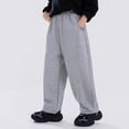 thumbnail image 2 of Hiijoy Boys Casual Sweatpants Kids Loose Elastic Waist Pants Straight Pockets Trousers, 2 of 9