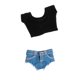 thumbnail image 1 of 1: 6 Pantalones Cortos Ajustados De Con Top Corto Para Mujer Para De Acción De, 1 of 9